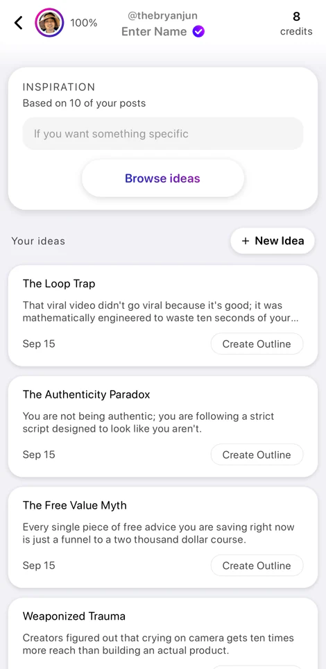 Personalized inspirations and idea generation